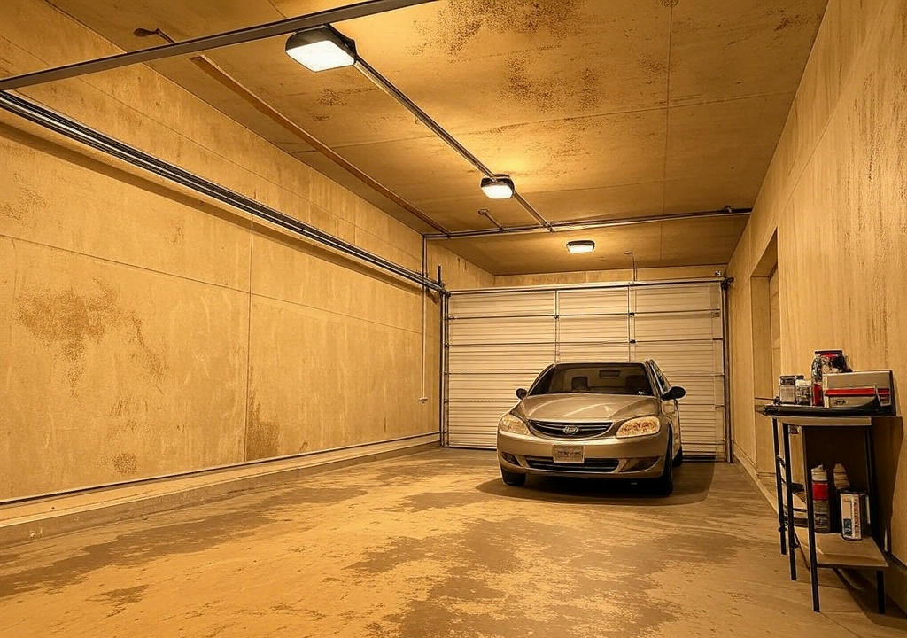 Stained Concrete Garage Floor Coating in Residential Houses